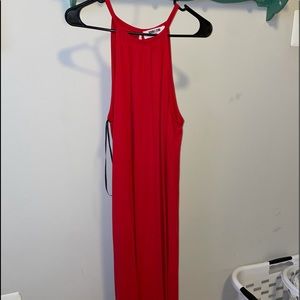 Red Flowing Maxi Dress